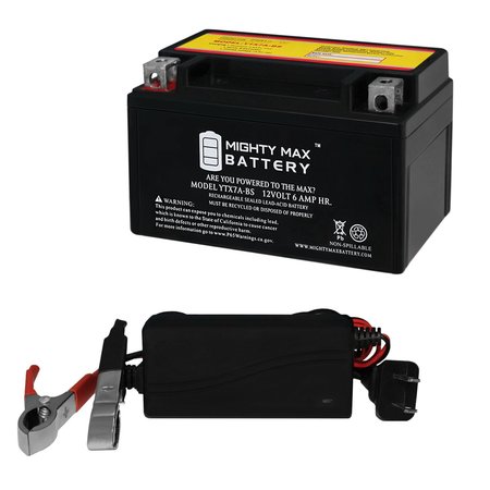 YTX7A-BS Replacement Battery for ExpertPower ETX7A-BS With 12V 1Amp Charger -  MIGHTY MAX BATTERY, MAX3969532